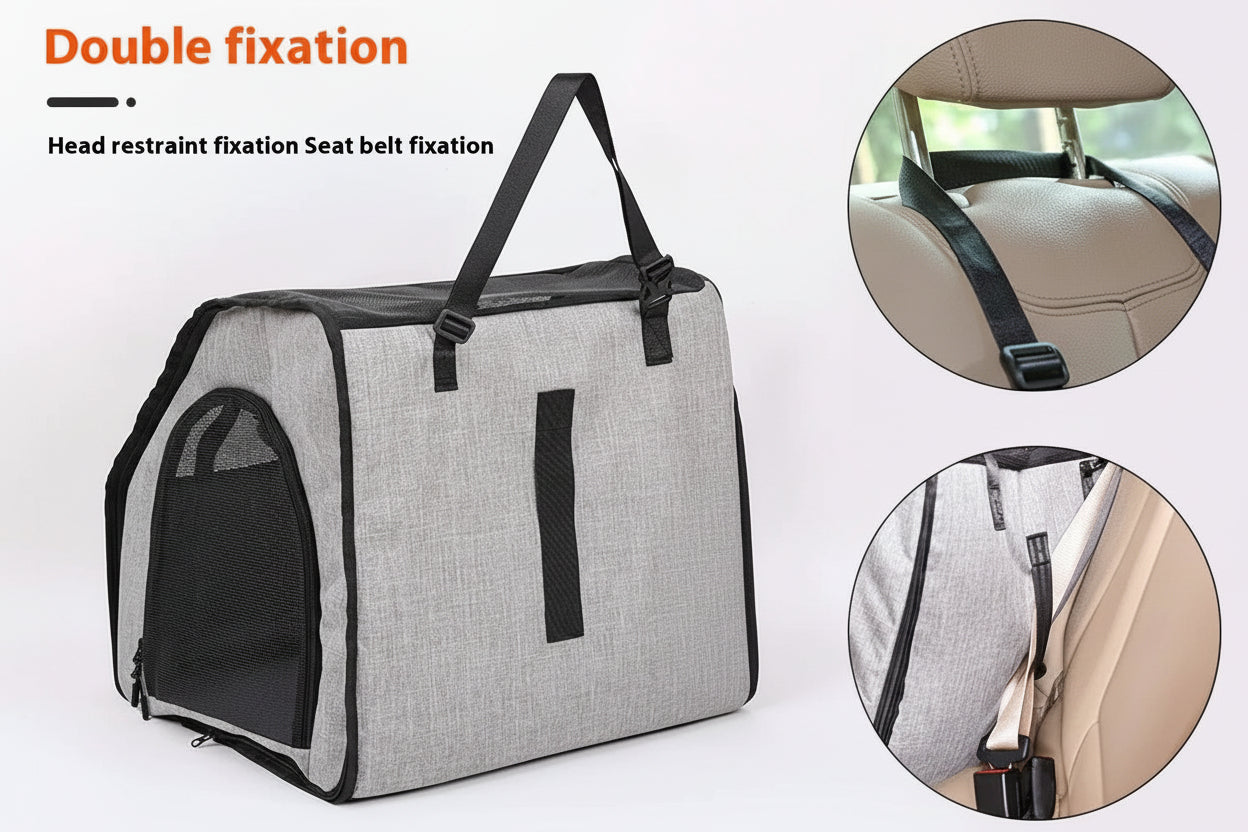 Portable Foldable Car Pet Cage - Trendora