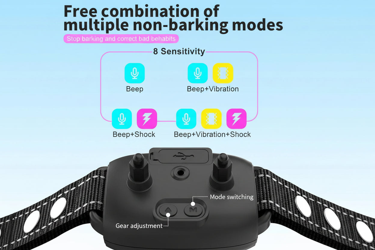 Smart Rechargeable Anti‑Bark Dog Collar - Trendora