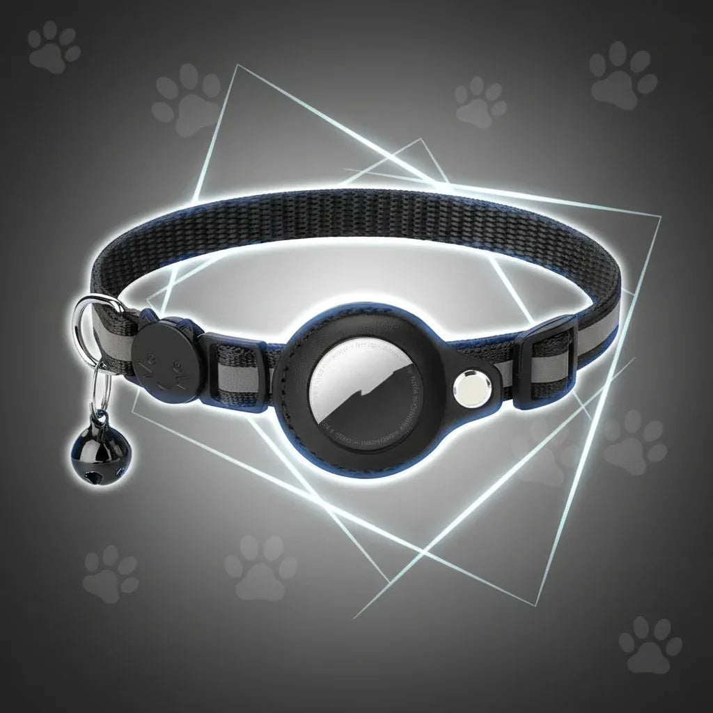 Reflective Pet Collar with Airtag Holder - Trendora