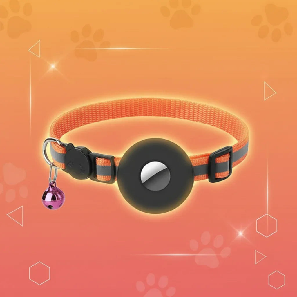 Reflective Pet Collar with Airtag Holder - Trendora
