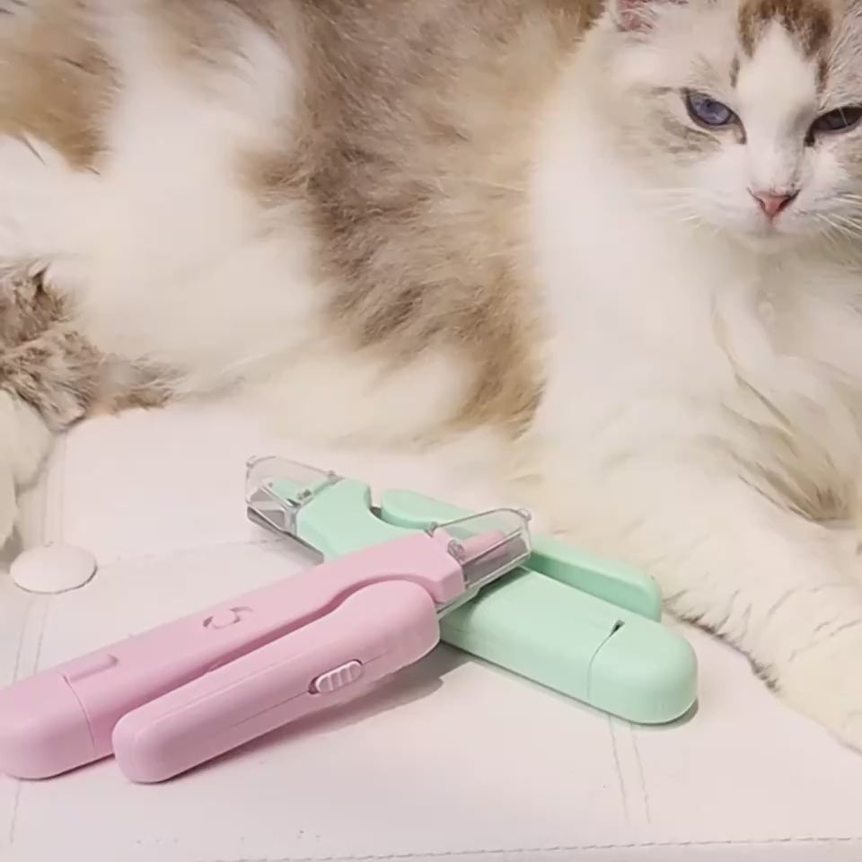 2‑in‑1 Pet Nail Clippers with LED Light.