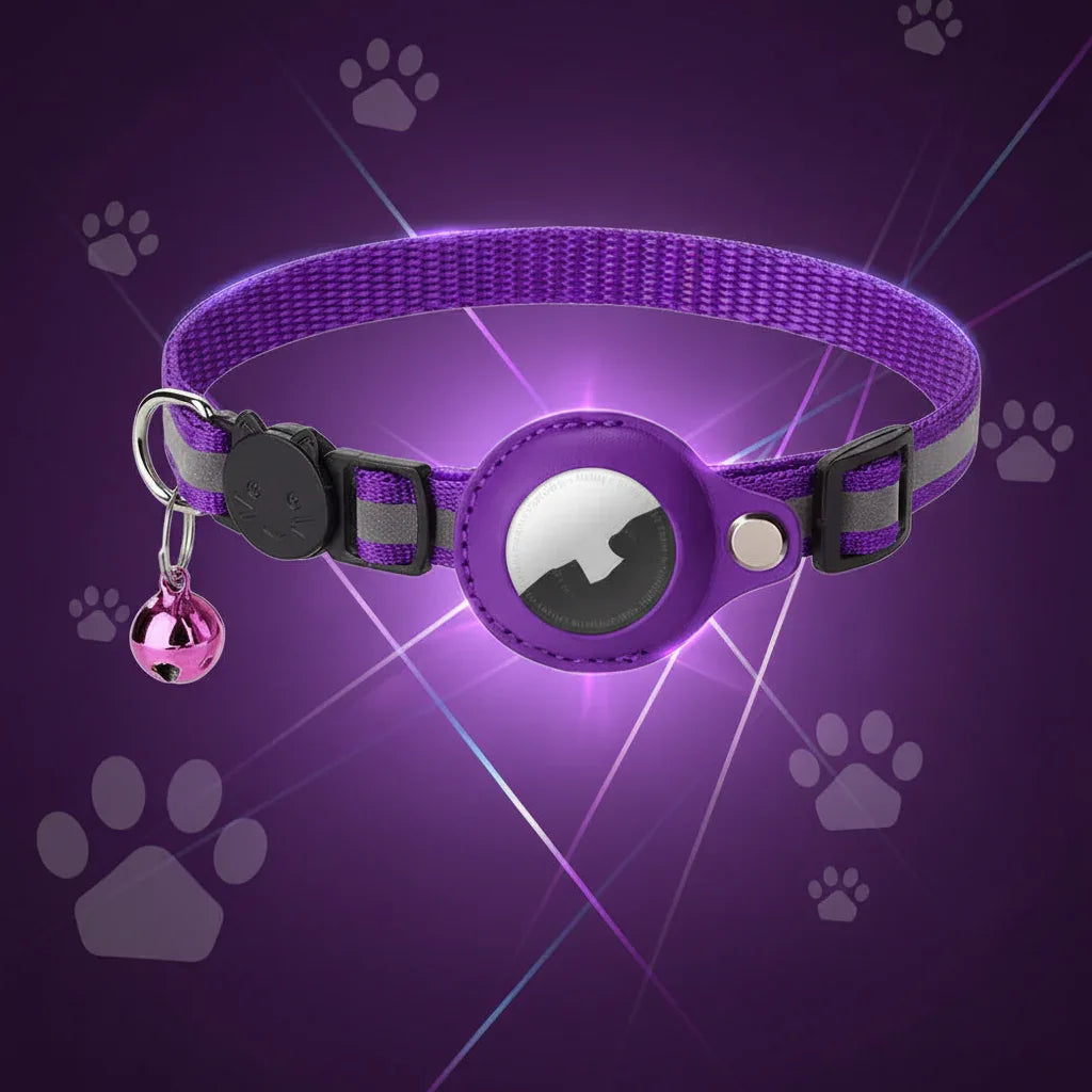 Reflective Pet Collar with Airtag Holder - Trendora