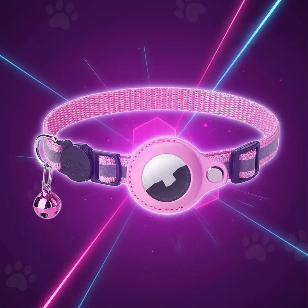 Reflective Pet Collar with Airtag Holder - Trendora