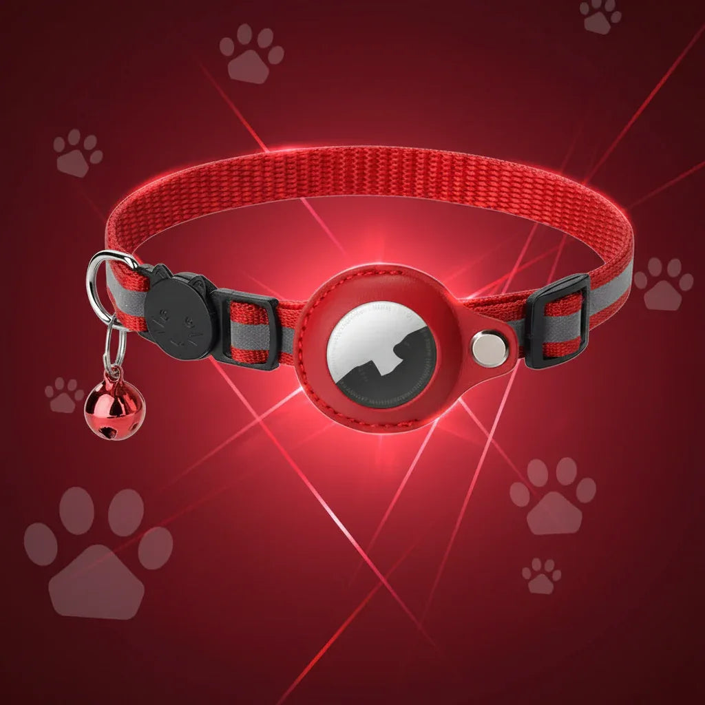 Reflective Pet Collar with Airtag Holder - Trendora