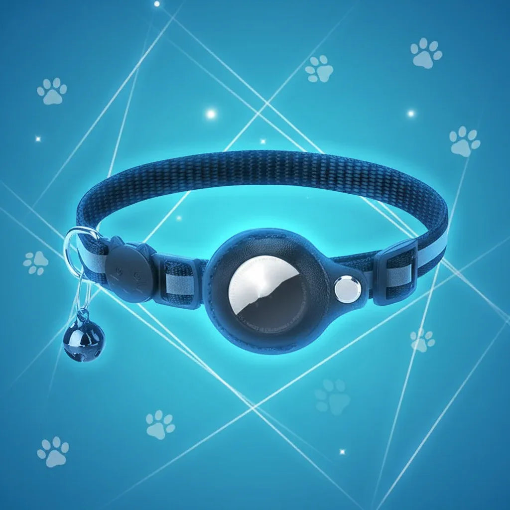 Reflective Pet Collar with Airtag Holder - Trendora