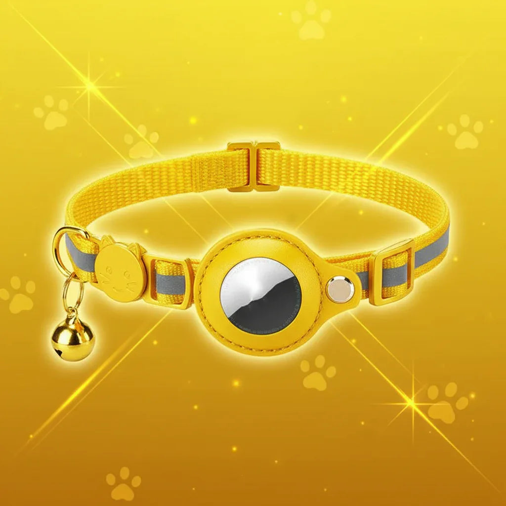 Reflective Pet Collar with Airtag Holder - Trendora